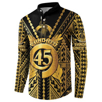 Vanuatu 45th Anniversary Of Independence Button Sweatshirt Gold Style LT05 - Polynesian Pride