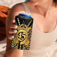 Vanuatu 45th Anniversary Of Independence 4 in 1 Can Cooler Tumbler Gold Style LT05 - Polynesian Pride