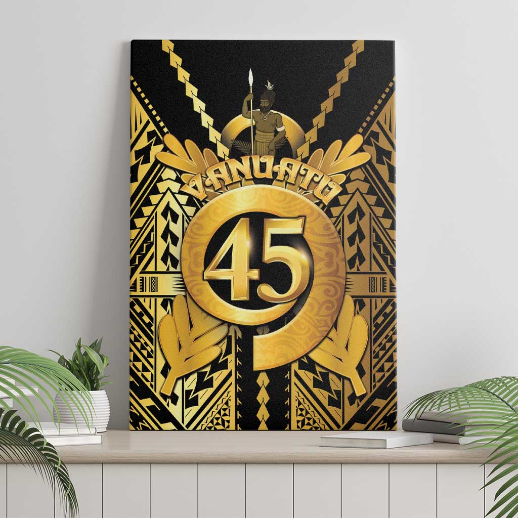 Vanuatu 45th Anniversary Of Independence Canvas Wall Art Gold Style LT05 - Polynesian Pride