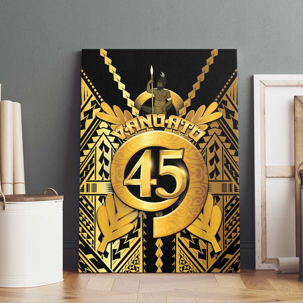 Vanuatu 45th Anniversary Of Independence Canvas Wall Art Gold Style LT05 - Polynesian Pride