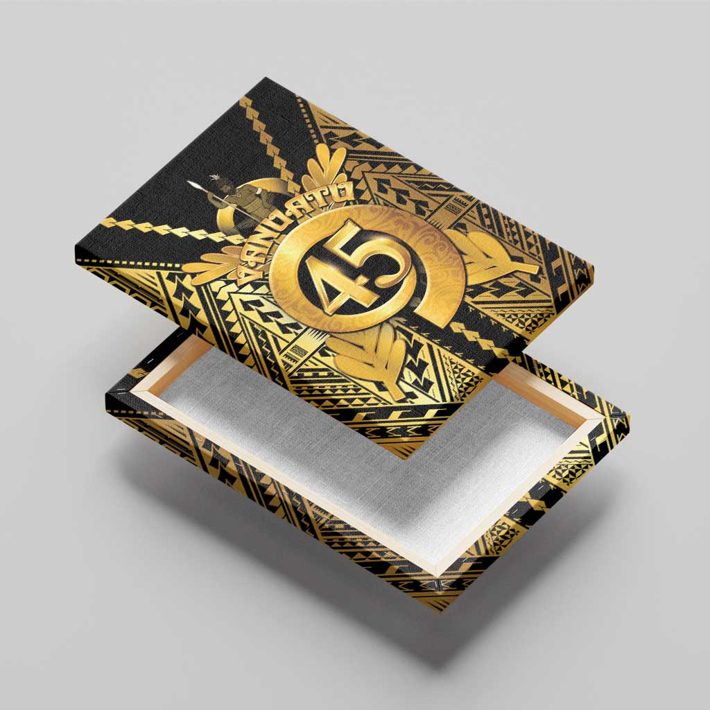 Vanuatu 45th Anniversary Of Independence Canvas Wall Art Gold Style LT05 - Polynesian Pride