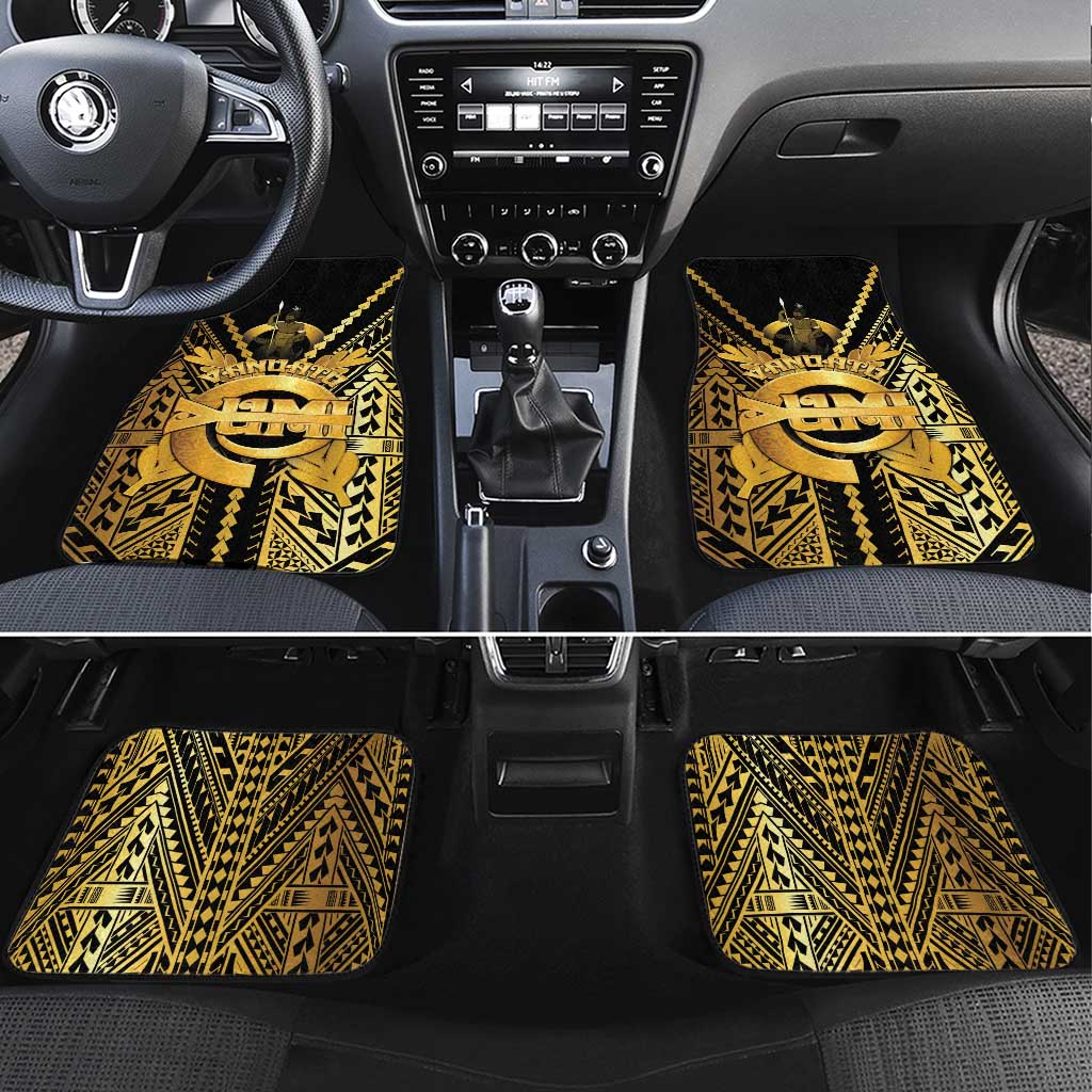 Vanuatu 45th Anniversary Of Independence Car Mats Gold Style LT05 Set 4pcs Gold - Polynesian Pride