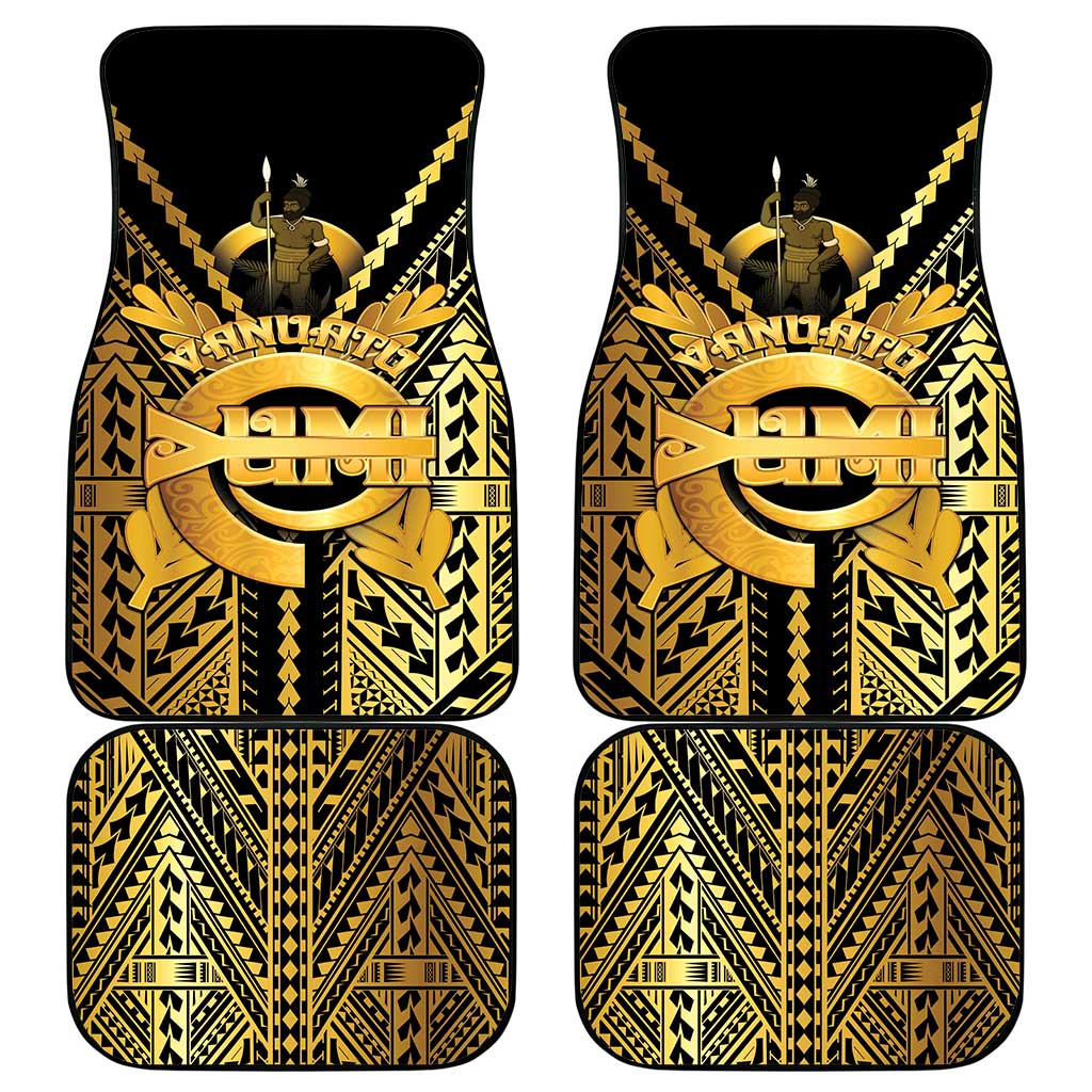 Vanuatu 45th Anniversary Of Independence Car Mats Gold Style LT05 - Polynesian Pride