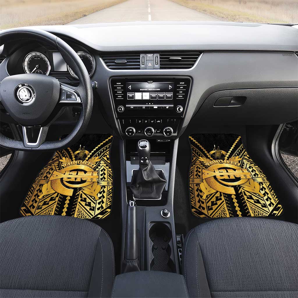 Vanuatu 45th Anniversary Of Independence Car Mats Gold Style LT05 Set 2pcs - Front Gold - Polynesian Pride
