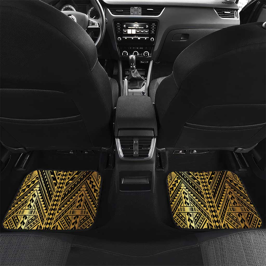 Vanuatu 45th Anniversary Of Independence Car Mats Gold Style LT05 Set 2pcs - Back Gold - Polynesian Pride
