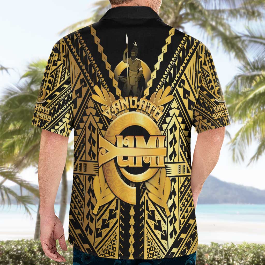 Vanuatu 45th Anniversary Of Independence Hawaiian Shirt Gold Style LT05 - Polynesian Pride