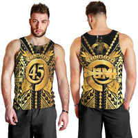 Vanuatu 45th Anniversary Of Independence Men Tank Top Gold Style LT05 - Polynesian Pride