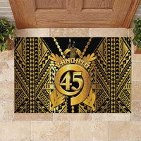Vanuatu 45th Anniversary Of Independence Rubber Doormat Gold Style LT05 Gold - Polynesian Pride