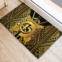 Vanuatu 45th Anniversary Of Independence Rubber Doormat Gold Style LT05 - Polynesian Pride