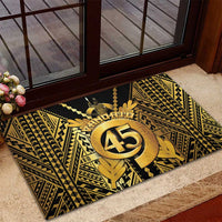 Vanuatu 45th Anniversary Of Independence Rubber Doormat Gold Style LT05 - Polynesian Pride