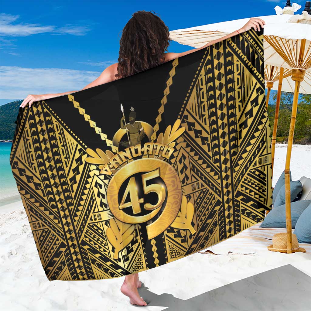 Vanuatu 45th Anniversary Of Independence Sarong Gold Style - Polynesian Pride