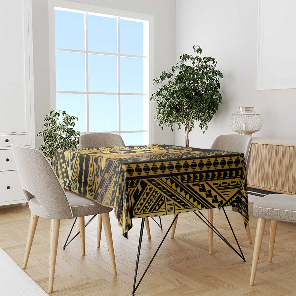 Vanuatu 45th Anniversary Of Independence Tablecloth Gold Style LT05 - Polynesian Pride