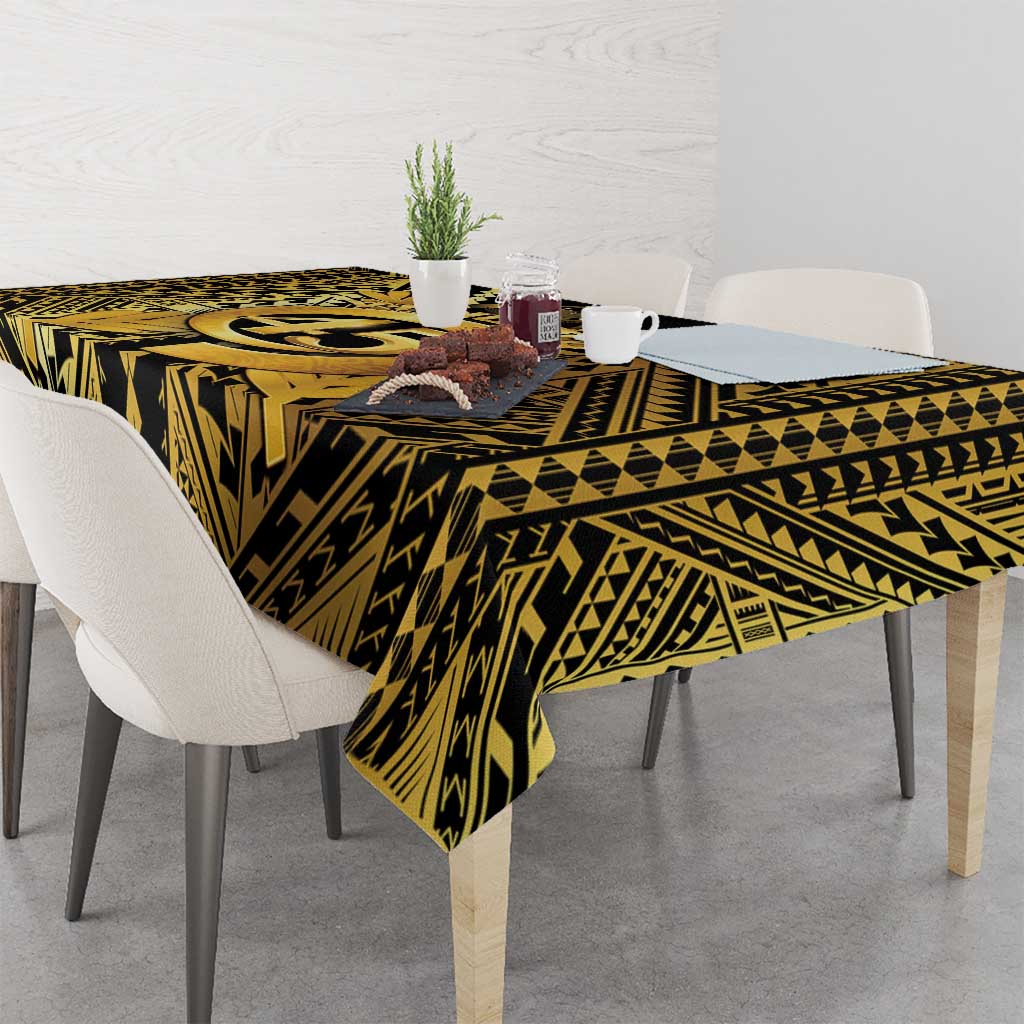 Vanuatu 45th Anniversary Of Independence Tablecloth Gold Style LT05 - Polynesian Pride