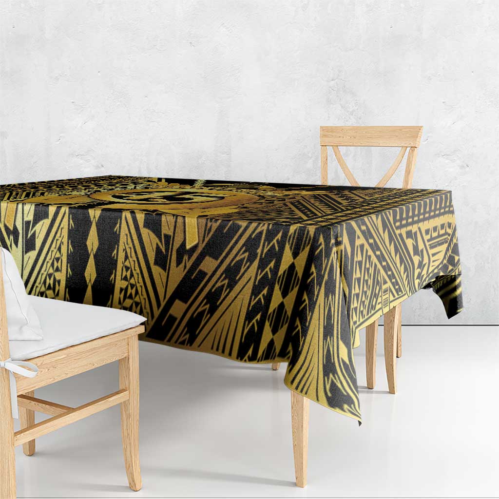 Vanuatu 45th Anniversary Of Independence Tablecloth Gold Style LT05 - Polynesian Pride
