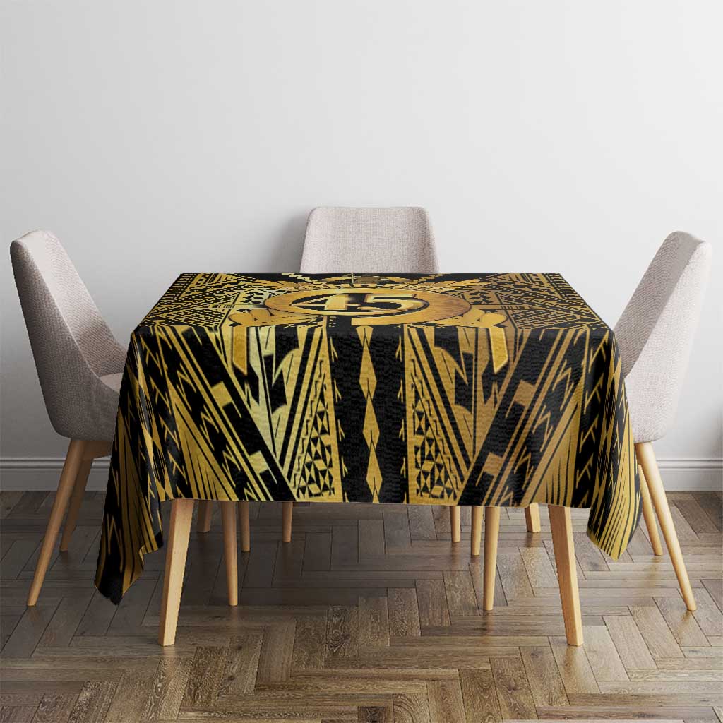Vanuatu 45th Anniversary Of Independence Tablecloth Gold Style LT05 - Polynesian Pride