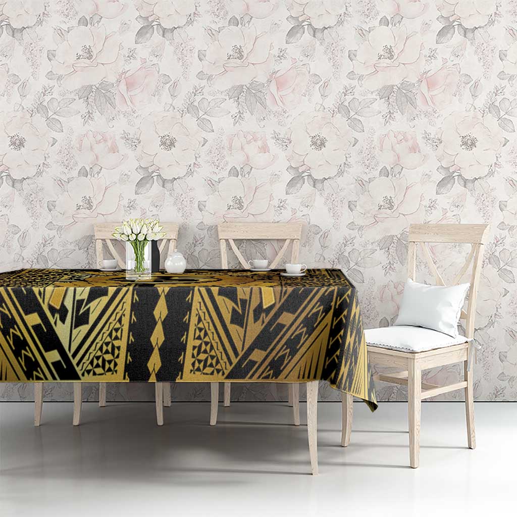 Vanuatu 45th Anniversary Of Independence Tablecloth Gold Style LT05 - Polynesian Pride