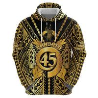 Vanuatu 45th Anniversary Of Independence Zip Hoodie Gold Style - Polynesian Pride