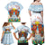 Hawaii And Japan Okinawa Family Matching Off Shoulder Maxi Dress and Hawaiian Shirt Aloha Gozaimasu Tiki With Shisa