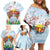 Hawaii And Japan Okinawa Family Matching Off Shoulder Short Dress and Hawaiian Shirt Aloha Gozaimasu Tiki With Shisa