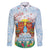 Hawaii And Japan Okinawa Family Matching Tank Maxi Dress and Hawaiian Shirt Aloha Gozaimasu Tiki With Shisa
