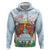 Hawaii And Japan Okinawa Hoodie Aloha Gozaimasu Tiki With Shisa