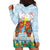 Hawaii And Japan Okinawa Hoodie Dress Aloha Gozaimasu Tiki With Shisa