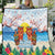 Hawaii And Japan Okinawa Quilt Aloha Gozaimasu Tiki With Shisa