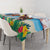 Hawaii And Japan Okinawa Tablecloth Aloha Gozaimasu Tiki With Shisa