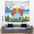 Hawaii And Japan Okinawa Tapestry Aloha Gozaimasu Tiki With Shisa