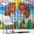 Hawaii And Japan Okinawa Window Curtain Aloha Gozaimasu Tiki With Shisa