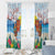 Hawaii And Japan Okinawa Window Curtain Aloha Gozaimasu Tiki With Shisa