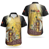 Papua New Guinea Couples Matching Off Shoulder Short Dress and Hawaiian Shirt Independence Day Unique Style LT05 - Polynesian Pride
