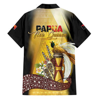 Papua New Guinea Family Matching Long Sleeve Bodycon Dress and Hawaiian Shirt 50 Years Of Independence - Polynesian Pride