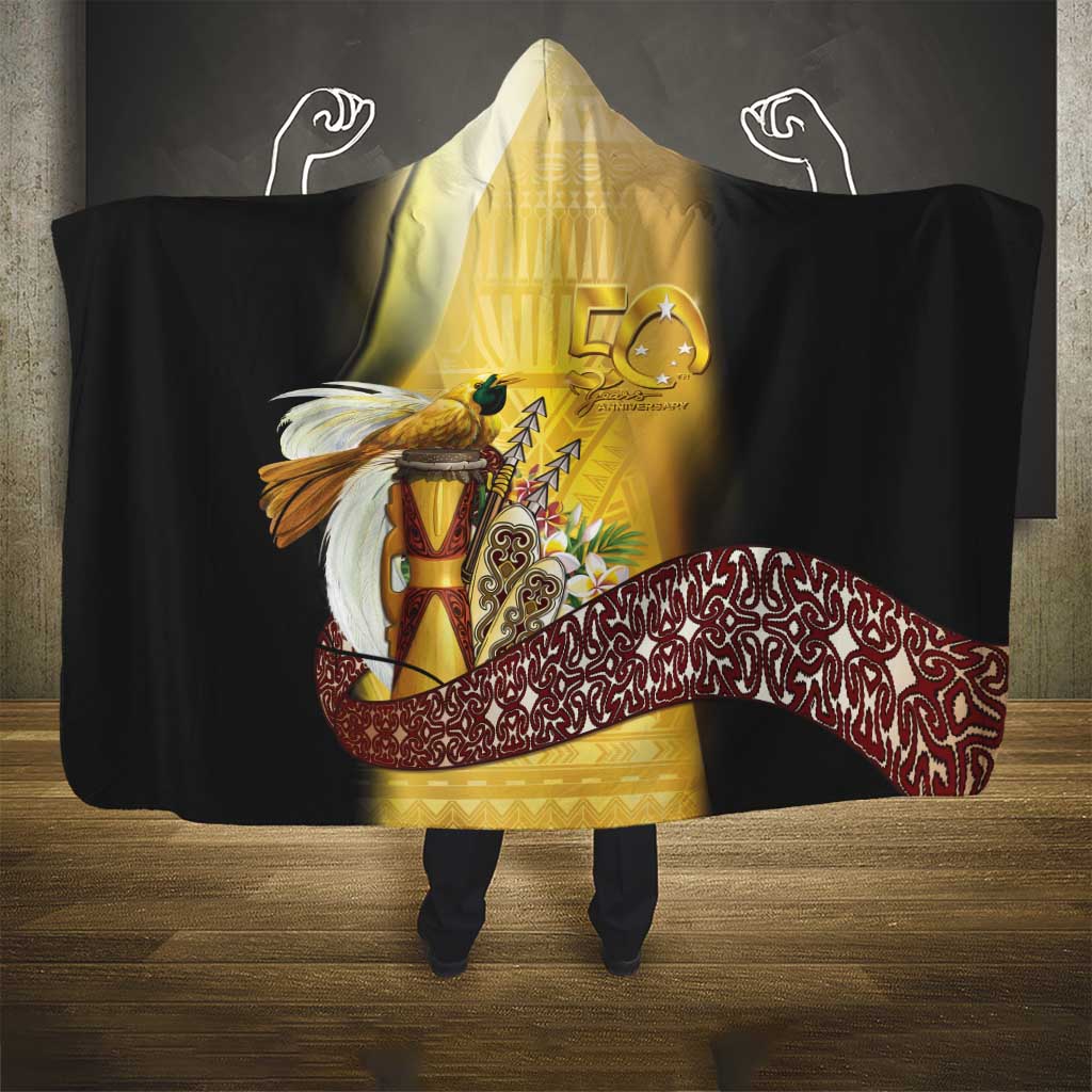 Papua New Guinea Hooded Blanket 50 Years Of Independence - Polynesian Pride