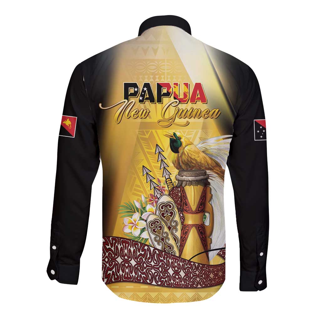 Papua New Guinea Long Sleeve Button Shirt 50 Years Of Independence LT05 - Polynesian Pride