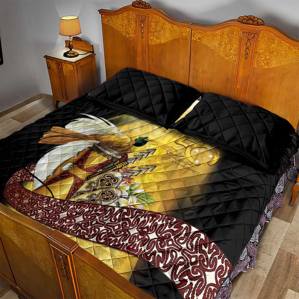 Papua New Guinea Quilt Bed Set 50 Years Of Independence - Polynesian Pride