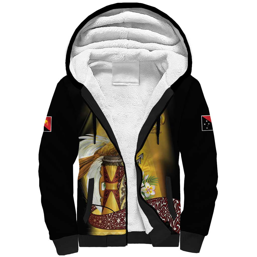 Papua New Guinea Sherpa Hoodie 50 Years Of Independence LT05 Unisex Gold - Polynesian Pride