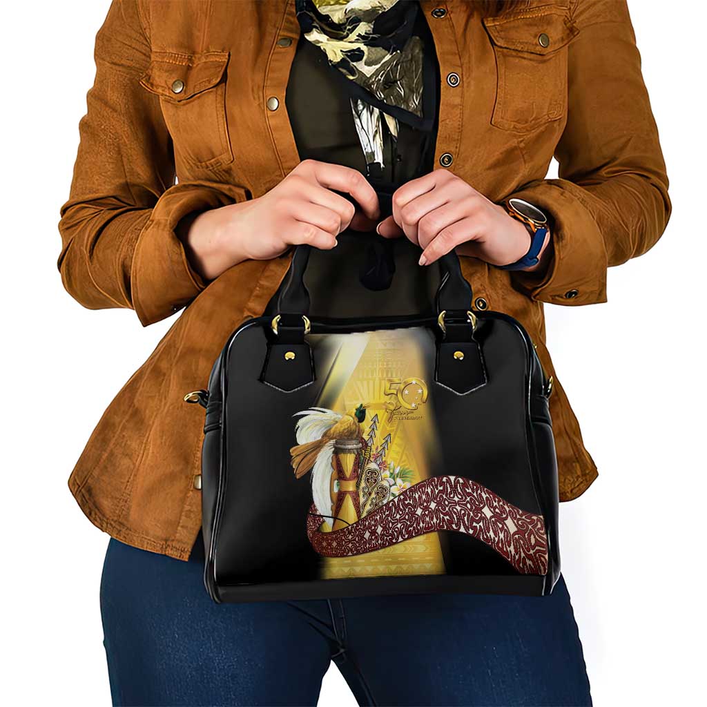 Papua New Guinea Shoulder Handbag 50 Years Of Independence - Polynesian Pride
