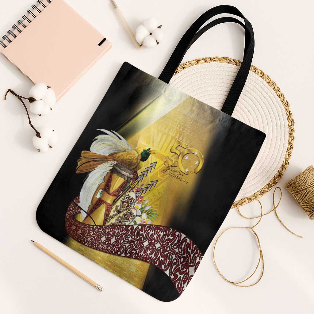 Papua New Guinea Tote Bag 50 Years Of Independence - Polynesian Pride