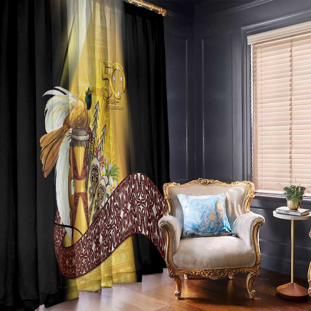Papua New Guinea Window Curtain 50 Years Of Independence - Polynesian Pride