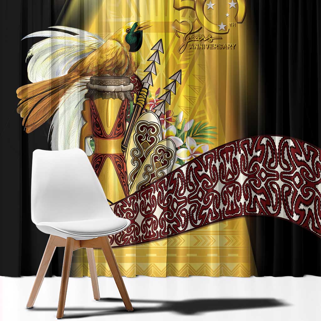 Papua New Guinea Window Curtain 50 Years Of Independence - Polynesian Pride