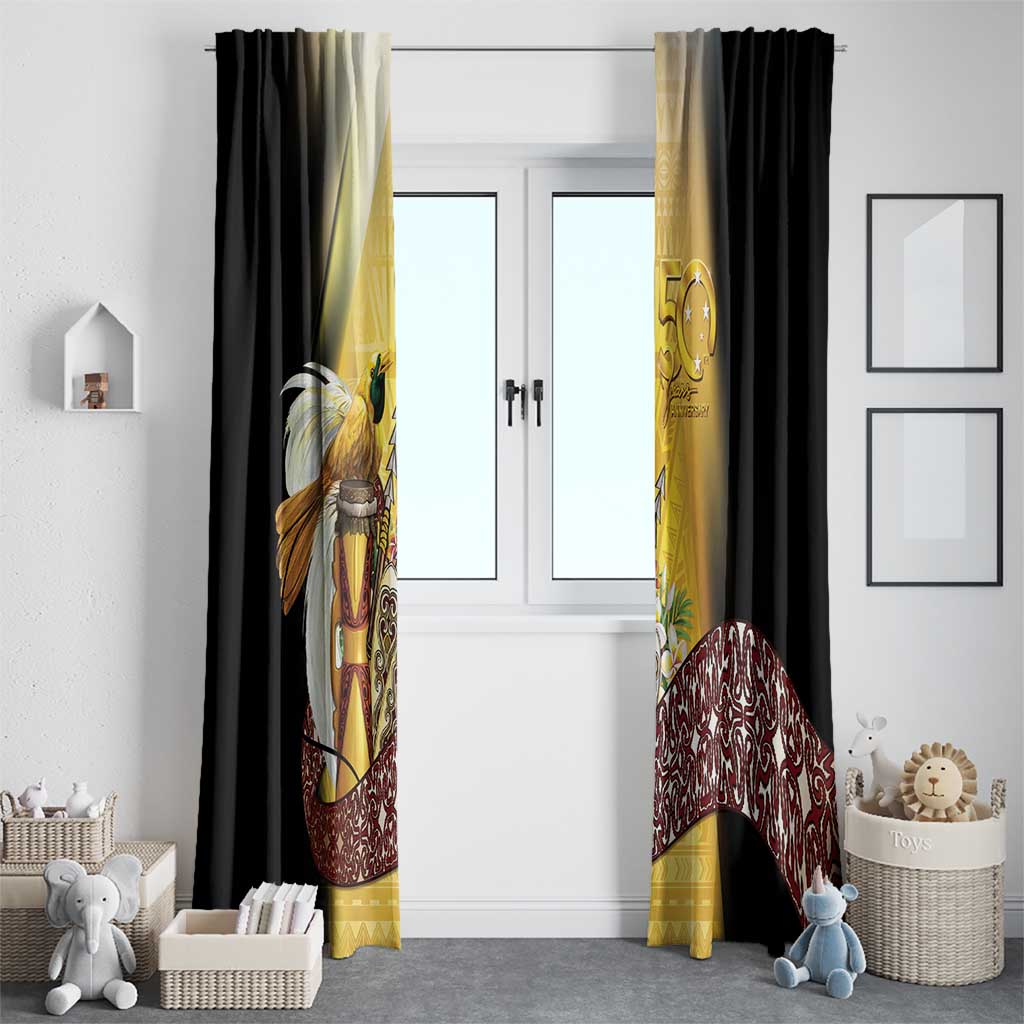 Papua New Guinea Window Curtain 50 Years Of Independence - Polynesian Pride