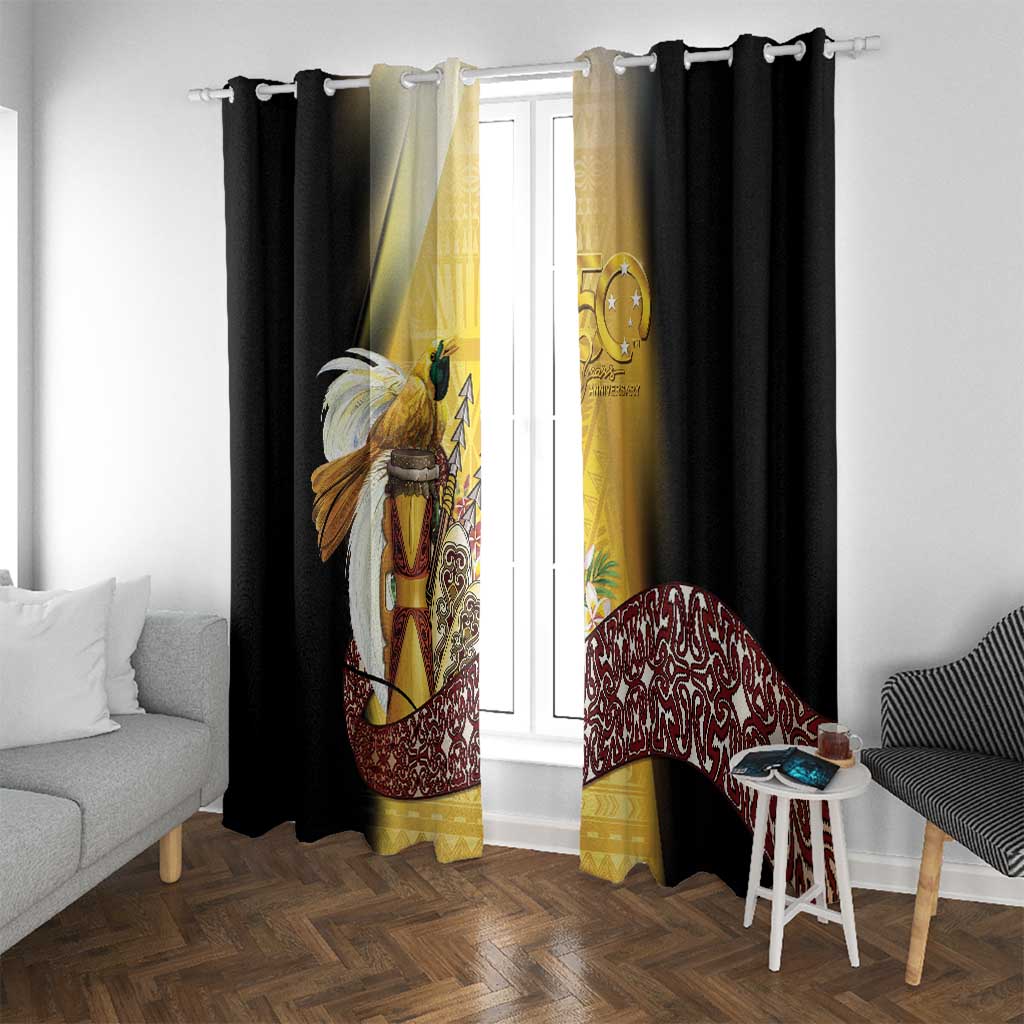 Papua New Guinea Window Curtain 50 Years Of Independence - Polynesian Pride