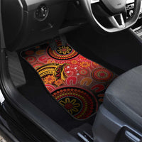 Papua New Guinea Car Mats Birds Of Paradise With Aboriginal Pattern LT05 - Polynesian Pride