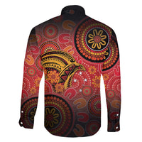 Papua New Guinea Family Matching Summer Maxi Dress and Hawaiian Shirt Birds Of Paradise With Aboriginal Pattern LT05 - Polynesian Pride