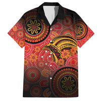 Papua New Guinea Hawaiian Shirt Birds Of Paradise With Aboriginal Pattern LT05 Red - Polynesian Pride