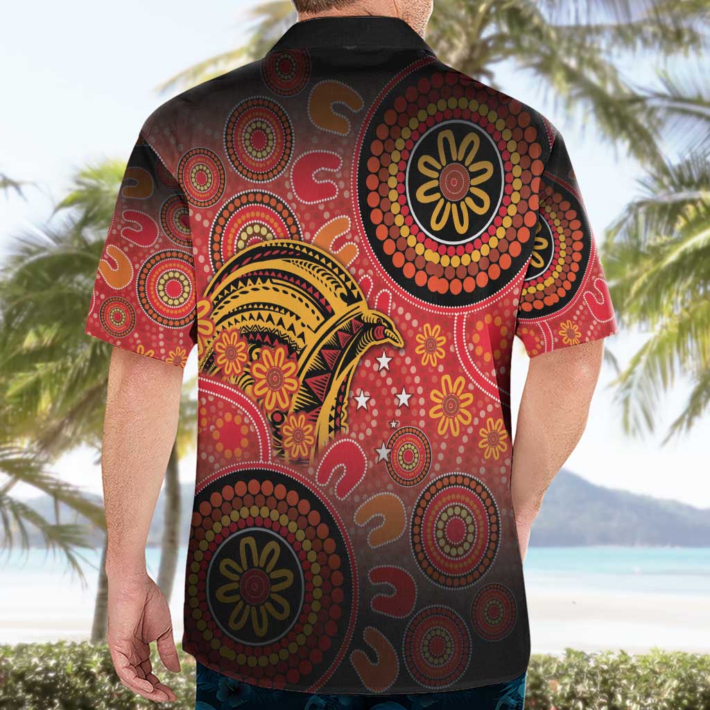 Papua New Guinea Hawaiian Shirt Birds Of Paradise With Aboriginal Pattern LT05 - Polynesian Pride
