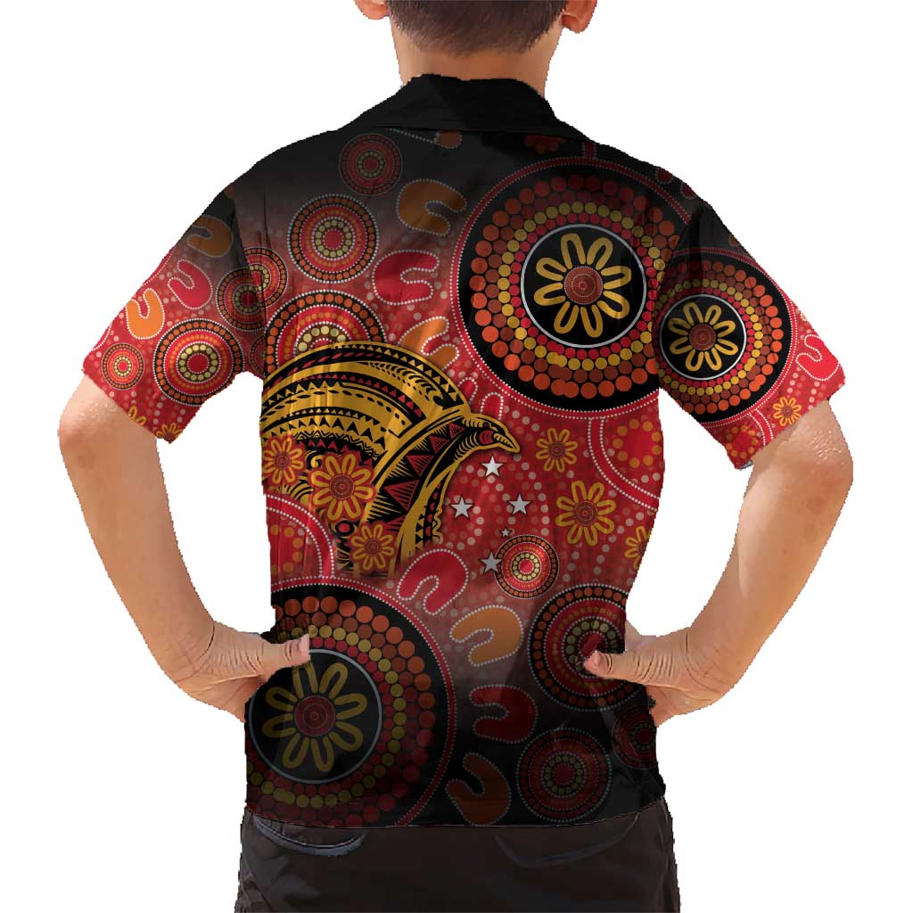 Papua New Guinea Hawaiian Shirt Birds Of Paradise With Aboriginal Pattern LT05 - Polynesian Pride