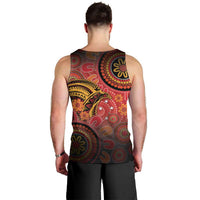 Papua New Guinea Men Tank Top Birds Of Paradise With Aboriginal Pattern LT05 - Polynesian Pride