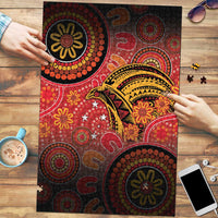 Papua New Guinea Puzzle Birds Of Paradise With Aboriginal Pattern - Polynesian Pride